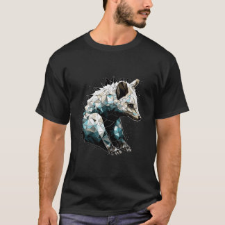 T-shirt Geometric Skunk Animal Polygonal Pattern