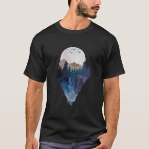 T-shirt Géométrie Abstraite de montagne géométrique extéri