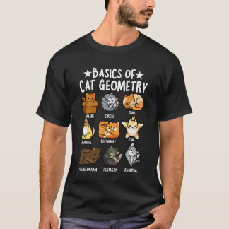 T-shirt Géométrie de base de chat drôle de maths Propriéta