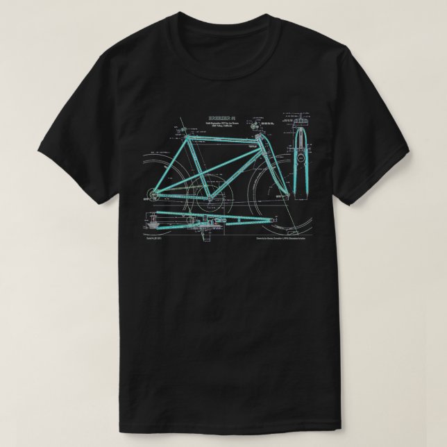 T-shirt Géométrie du vélo (Design devant)