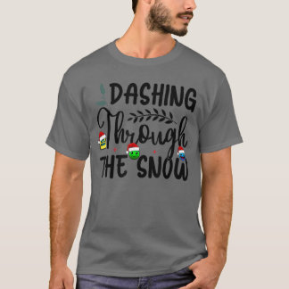 T-shirt Géométrie Fendant la Neige Sommeil Dash Jeu Noël