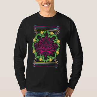 T-shirt Géométrie fractale mandala bohème spirituelle Lotu