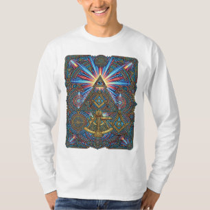 T-shirt Géométrie Maçonnique Néon