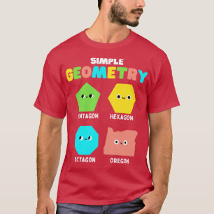 T-shirt Géométrie simple Math Maigre Visages Drôle Formes