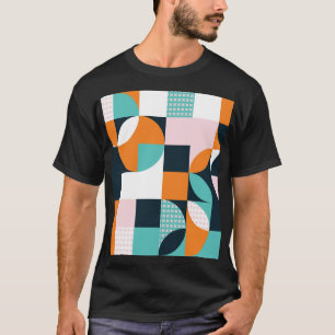 T-shirt Géométrique Abstraite : Effet 3D coloré.