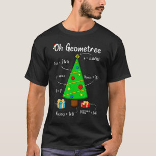 T-shirt Geometry Math Science Enseignant Noël Oh Geome t