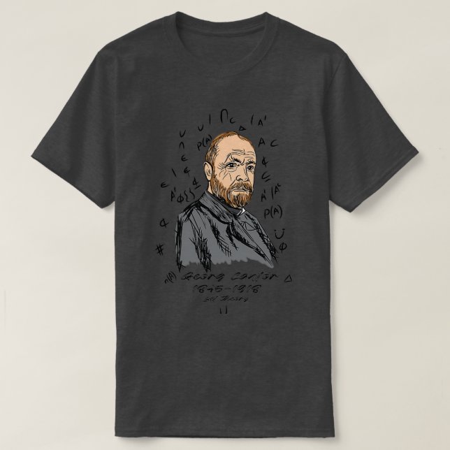 T-shirt Georg Cantor 18451918 Mathématicien allemand (Design devant)