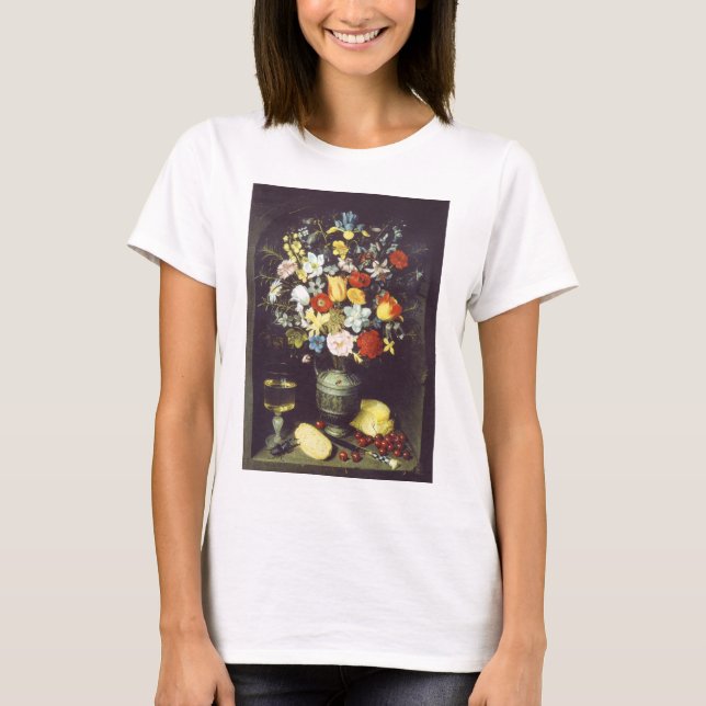 T-shirt Georg Flegel Gros morceau de fleurs (en niche) (Devant)