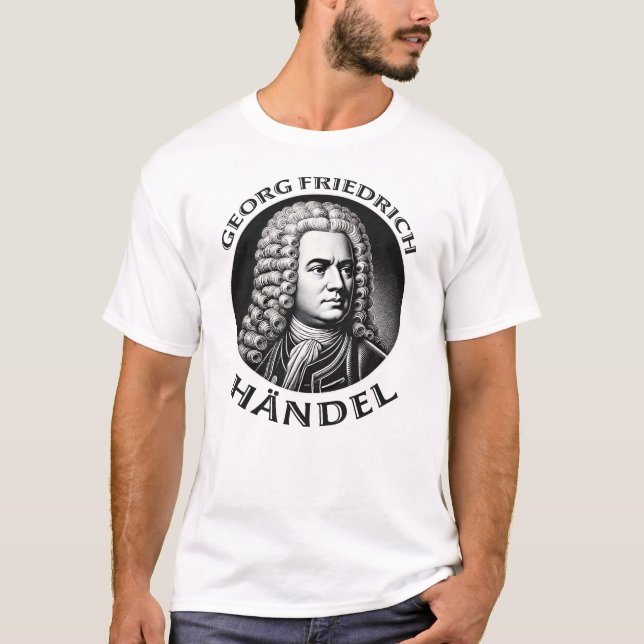T-shirt Georg Friedrich Handel Compositeur baroque (Devant)
