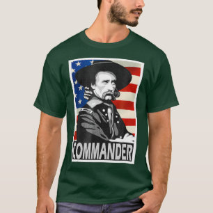 T-shirt George Armstrong Custer Commander Style d'affiche