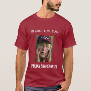 T-shirt George H.W. Bush - Shapeshifter reptile