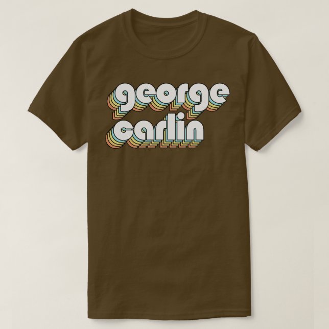T-shirt George lin Retro Rainbow Typographie style défraîc (Design devant)