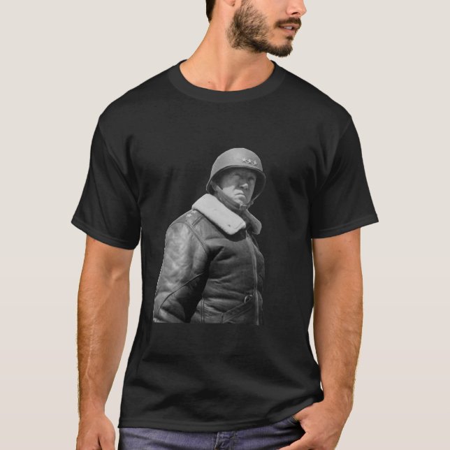 T-shirt George Patton et citation - noircissez… - (Devant)
