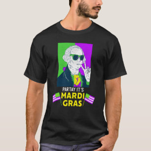 T-shirt George Washington Beads Mardi Gras New Orleans 202