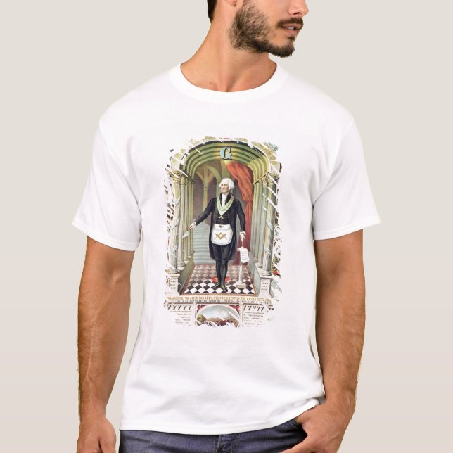 T-shirt George Washington en tant que franc-maçon (Devant)