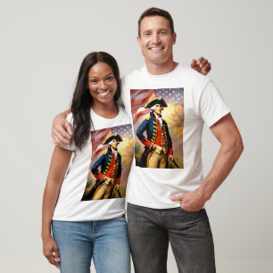 T-shirt George Washington en tenue de guerre