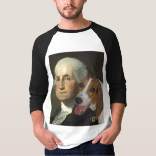 T-shirt George Washington et son chien