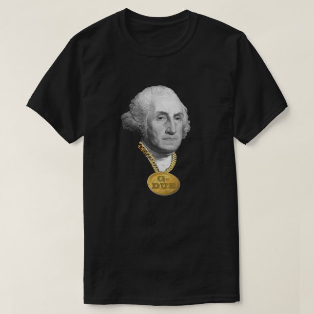 T-shirt George Washington (G-Copie) Blinged drôle (Design devant)