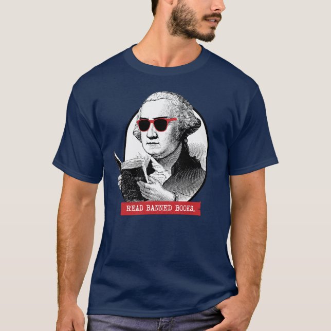 T-shirt George Washington Lit Des Livres Interdits (Devant)