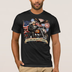 T-shirt George Washington motard patriotique 4 juillet