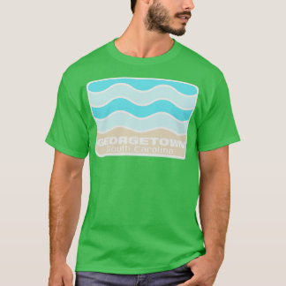 T-shirt Georgetown South olina Crashing Wave sur un Sandy 