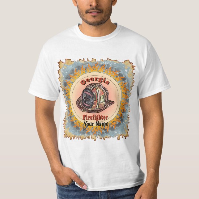 T-shirt Georgia Firefighter t shirt (Devant)