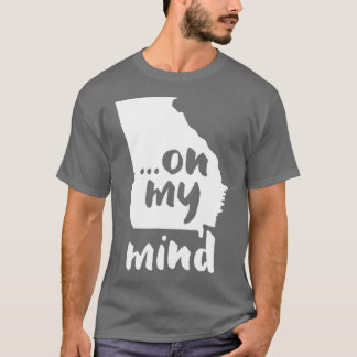 T-shirt Georgia On My Mind State Outline
