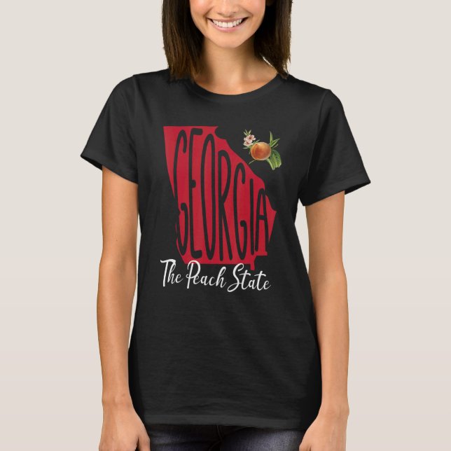 T-shirt Georgia Peach State Southern Pride Home Grown Livi (Devant)