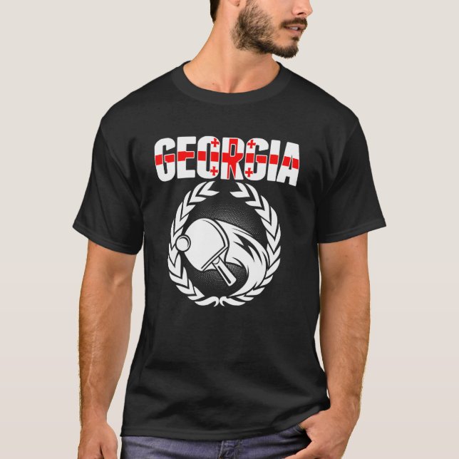 T-shirt Georgia Table Tennis   Georgian Ping Pong Supporte (Devant)