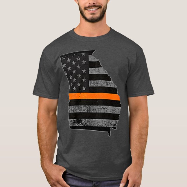 T-shirt Georgia Thin Orange Line Recherche Secourir l'équi (Devant)