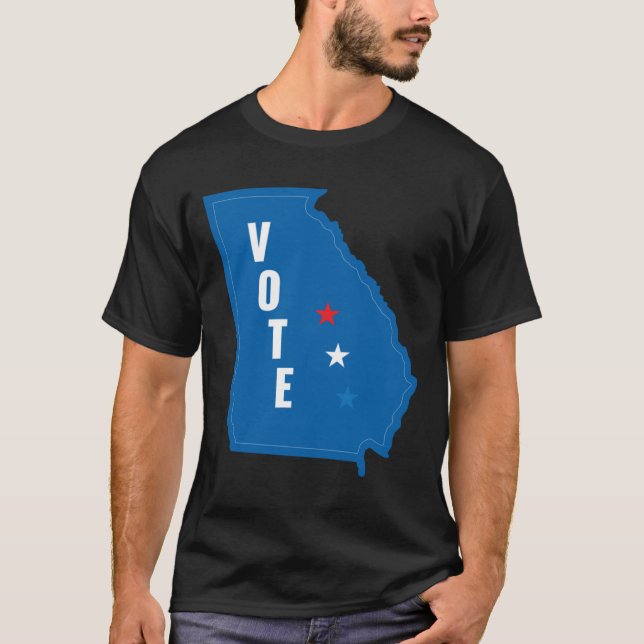 T-shirt Georgia Votes Democratic Patriotic Call to Action  (Devant)