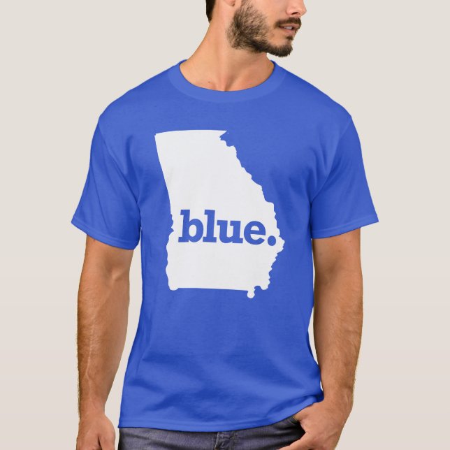 T-SHIRT GÉORGIE D'ÉTAT BLEUE (Devant)