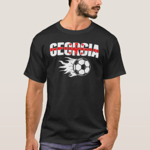 T-shirt Géorgie Fans de football Jersey - Drapeau géorgien
