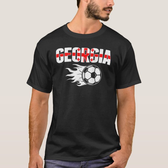 T-shirt Géorgie Fans de football Jersey - Drapeau géorgien (Devant)