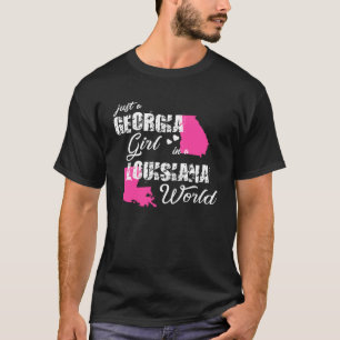 T-shirt Géorgie Juste une fille géorgienne en Louisiane