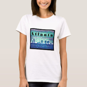 T-shirt Géorgie : La silhouette d'Atlanta rétro 80's desig
