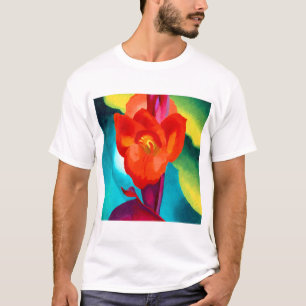 T-shirt Géorgie O Keeffe Red Canna