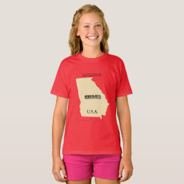 T - Shirt - Georgien Karte mit Stadt