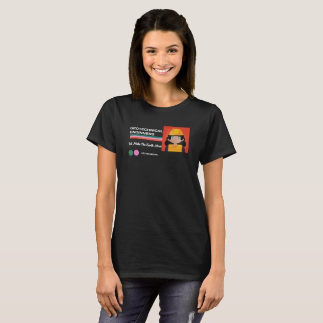 T-shirt Géotechniques, les ingénieurs font bouger la Terre (Devant entier)