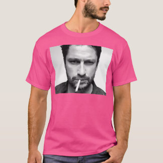 T-shirt Gerard Butler Portrait noir blanc