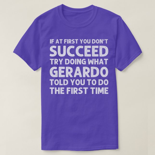 T-shirt GERARDO Gift Nom Personalized Birthday Funny Chri (Design devant)