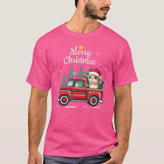T-shirt Gerbil Camion de Noël Plaid Fundy Arbre de Noël