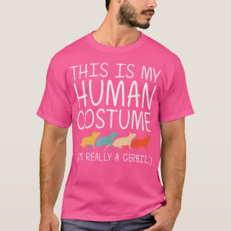 T-shirt Gerbil Halloween Gnawer humain animal de compagnie