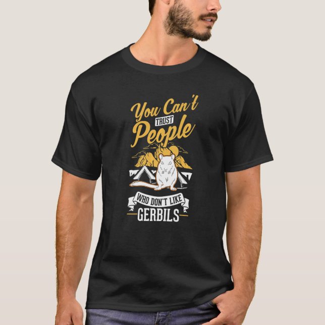 T-shirt Gerbil Mongolian Racing Rat (Devant)