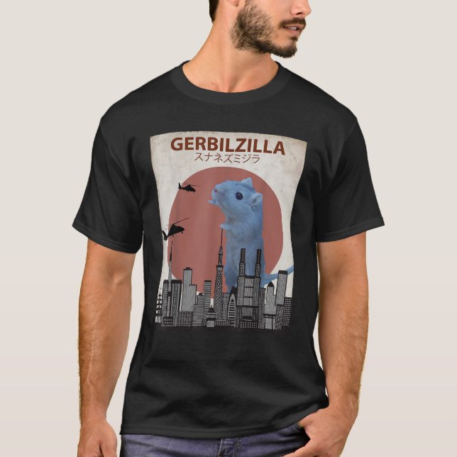 T-shirt Gerbilzilla Funny Gerbil Cadeau pour Gerbil Amateu (Devant)