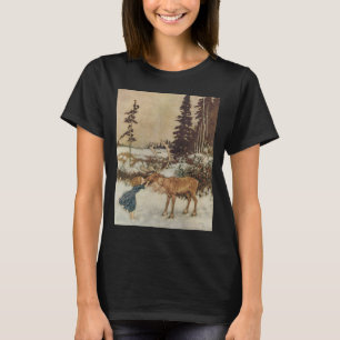 T-shirt Gerda et le renne vintage par Edmund Dulac