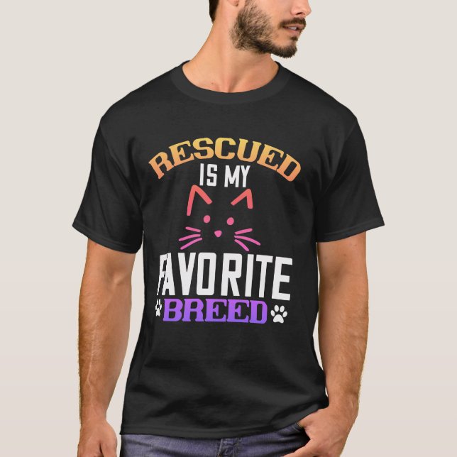 T - Shirt gerettet ist meine Lieblingsrasse-01 (Vorderseite)