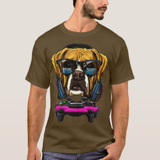 T-shirt German Boxer Dog Computer Video Game Lover Gaming