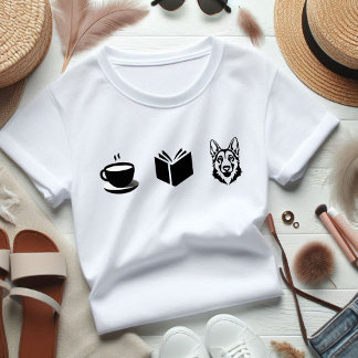 T-shirt German Shepherd Coffee Livre cadeau pour doglover