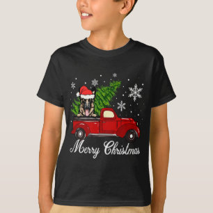 T-shirt German Shepherd Dog Riding Red Truck Dec Christmas